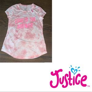 *NWT*💕Justice Girls Size 8 Pink Tie-dye Tee💕